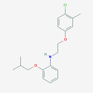 molecular formula C19H24ClNO2 B1437593 N-[2-(4-Chloro-3-methylphenoxy)ethyl]-2-isobutoxyaniline CAS No. 1040694-43-6