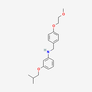 B1437594 3-Isobutoxy-N-[4-(2-methoxyethoxy)benzyl]aniline CAS No. 1040681-17-1