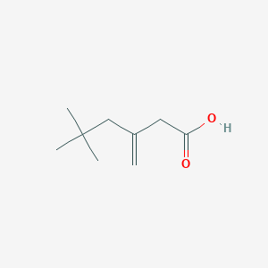 molecular formula C9H16O2 B14375942 5,5-Dimethyl-3-methylidenehexanoic acid CAS No. 90252-84-9
