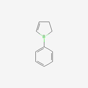 molecular formula C10H11B B14376028 1H-borole, 2,3-dihydro-1-phenyl- CAS No. 89377-15-1