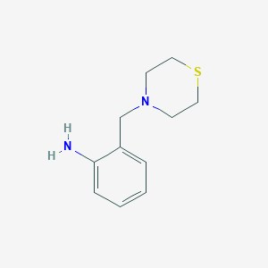 molecular formula C11H16N2S B1437603 2-(Thiomorpholin-4-ylmethyl)aniline CAS No. 237432-14-3
