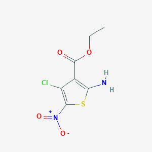 molecular formula C7H7ClN2O4S B14376044 Ethyl 2-amino-4-chloro-5-nitrothiophene-3-carboxylate CAS No. 90312-17-7