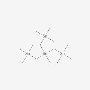 molecular formula C13H36Sn4 B14376046 [(Methylstannanetriyl)tris(methylene)]tris(trimethylstannane) CAS No. 89748-40-3