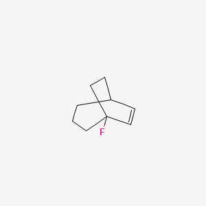 molecular formula C9H13F B14376054 1-Fluorobicyclo[3.2.2]non-6-ene CAS No. 90014-00-9