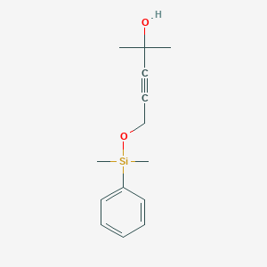 molecular formula C14H20O2Si B14376098 5-{[Dimethyl(phenyl)silyl]oxy}-2-methylpent-3-yn-2-ol CAS No. 89813-18-3
