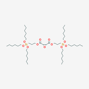 molecular formula C46H92O11Si2 B14376146 Bis{3-[tris(hexyloxy)silyl]propyl} oxirane-2,3-dicarboxylate CAS No. 90161-38-9