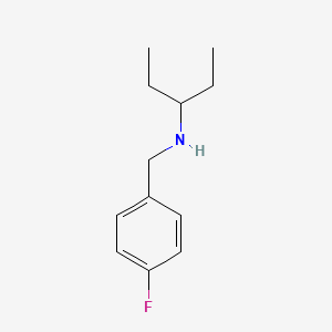 molecular formula C12H18FN B1437616 [(4-Fluorophenyl)methyl](pentan-3-yl)amine CAS No. 776296-35-6