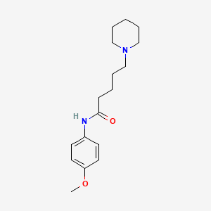 molecular formula C17H26N2O2 B14376169 N-(4-Methoxyphenyl)-5-(piperidin-1-YL)pentanamide CAS No. 90279-50-8