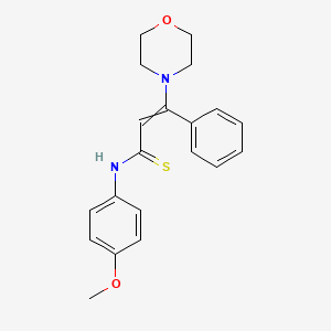 molecular formula C20H22N2O2S B14376177 N-(4-Methoxyphenyl)-3-(morpholin-4-yl)-3-phenylprop-2-enethioamide CAS No. 89815-85-0
