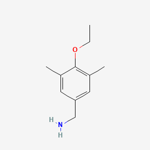 molecular formula C11H17NO B1437619 (4-乙氧基-3,5-二甲苯基)甲胺 CAS No. 1039317-11-7