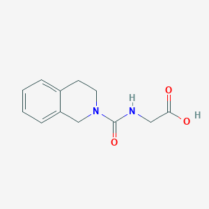 molecular formula C12H14N2O3 B1437620 2-[(1,2,3,4-Tetrahydroisoquinoline-2-carbonyl)amino]acetic acid CAS No. 1018299-34-7