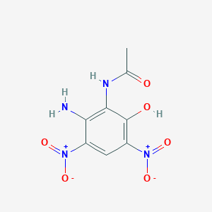 molecular formula C8H8N4O6 B14376249 N-(2-Amino-6-hydroxy-3,5-dinitrophenyl)acetamide CAS No. 88140-48-1