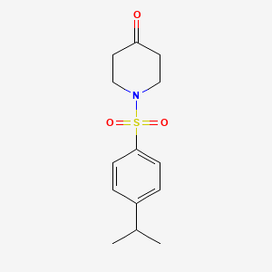 molecular formula C14H19NO3S B1437629 1-[(4-Isopropylphenyl)sulfonyl]piperidin-4-one CAS No. 1018261-42-1