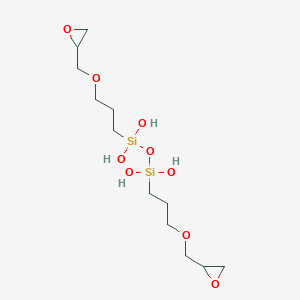 molecular formula C12H26O9Si2 B14376334 Bis{3-[(oxiran-2-yl)methoxy]propyl}disiloxane-1,1,3,3-tetrol CAS No. 90052-37-2