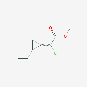 molecular formula C8H11ClO2 B14376360 Methyl chloro(2-ethylcyclopropylidene)acetate CAS No. 89879-06-1