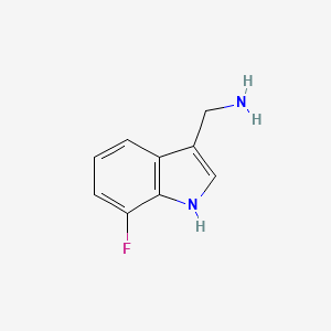 molecular formula C9H9FN2 B1437637 (7-fluoro-1H-indol-3-yl)methanamine CAS No. 887582-26-5