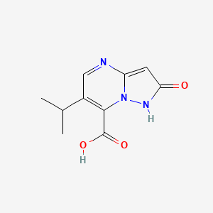 molecular formula C10H11N3O3 B1437638 2-Hydroxy-6-isopropylpyrazolo[1,5-a]pyrimidine-7-carboxylic acid CAS No. 1049873-38-2