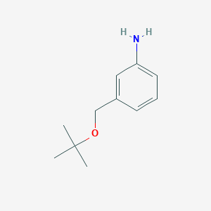 molecular formula C11H17NO B1437642 3-[(Tert-butoxy)methyl]aniline CAS No. 1039946-12-7