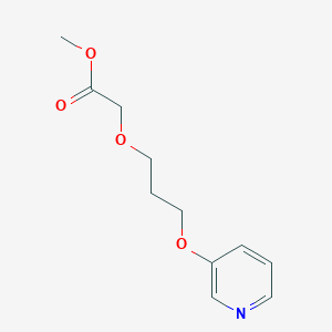molecular formula C11H15NO4 B14376445 Methyl {3-[(pyridin-3-yl)oxy]propoxy}acetate CAS No. 90055-05-3