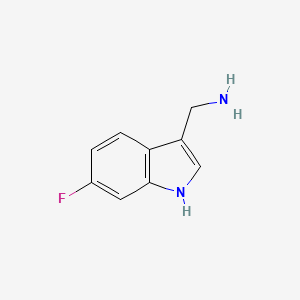 molecular formula C9H9FN2 B1437646 (6-氟-1H-吲哚-3-基)甲胺 CAS No. 887582-19-6