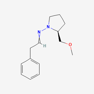 molecular formula C14H20N2O B14376473 N-[(2S)-2-(Methoxymethyl)pyrrolidin-1-yl]-2-phenylethan-1-imine CAS No. 90080-04-9
