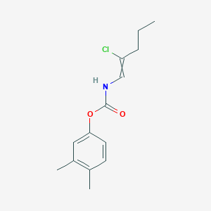 molecular formula C14H18ClNO2 B14376490 3,4-Dimethylphenyl (2-chloropent-1-en-1-yl)carbamate CAS No. 88309-81-3