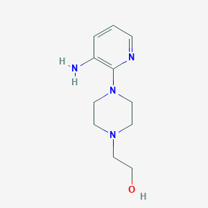 molecular formula C11H18N4O B1437650 2-[4-(3-Amino-2-pyridinyl)-1-piperazinyl]-1-ethanol CAS No. 1082137-86-7