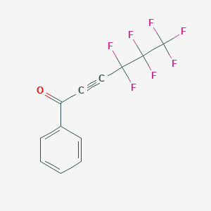 molecular formula C12H5F7O B14376516 4,4,5,5,6,6,6-Heptafluoro-1-phenylhex-2-yn-1-one CAS No. 89965-72-0