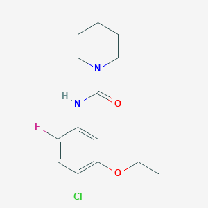 molecular formula C14H18ClFN2O2 B14376523 N-(4-Chloro-5-ethoxy-2-fluorophenyl)piperidine-1-carboxamide CAS No. 89915-68-4
