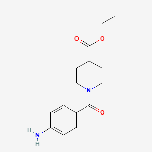 molecular formula C15H20N2O3 B1437653 Ethyl 1-(4-aminobenzoyl)piperidine-4-carboxylate CAS No. 1039329-88-8