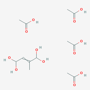 molecular formula C13H26O12 B14376582 Acetic acid;2-methylbut-2-ene-1,1,4,4-tetrol CAS No. 88347-70-0