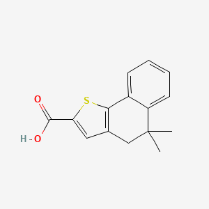 molecular formula C15H14O2S B1437659 5,5-dimethyl-4H,5H-naphtho[1,2-b]thiophene-2-carboxylic acid CAS No. 1038304-09-4
