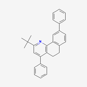 molecular formula C29H27N B14376598 Benzo[h]quinoline, 2-(1,1-dimethylethyl)-5,6-dihydro-4,9-diphenyl- CAS No. 88065-01-4