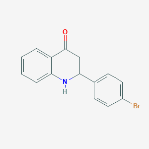 molecular formula C15H12BrNO B143766 2-(4-Bromophenyl)-2,3-dihydroquinolin-4(1H)-one CAS No. 130820-63-2
