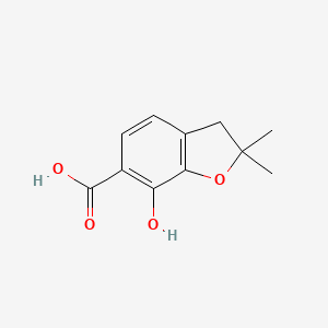 molecular formula C11H12O4 B1437660 7-羟基-2,2-二甲基-2,3-二氢-1-苯并呋喃-6-羧酸 CAS No. 1038374-76-3