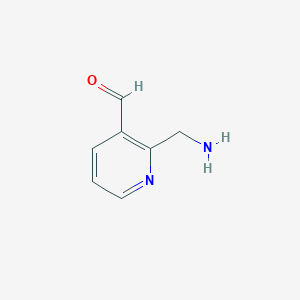 molecular formula C7H8N2O B1437662 2-(Aminomethyl)-3-pyridinecarboxaldehyde CAS No. 887580-08-7