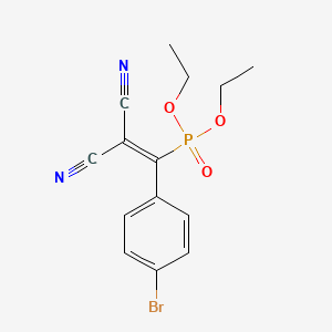 molecular formula C14H14BrN2O3P B14376629 Diethyl [1-(4-bromophenyl)-2,2-dicyanoethenyl]phosphonate CAS No. 89901-66-6