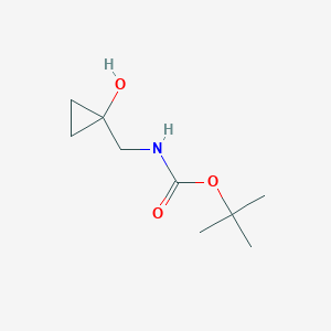 molecular formula C9H17NO3 B1437663 1-(Boc-aminomethyl)cyclopropanol CAS No. 887577-30-2