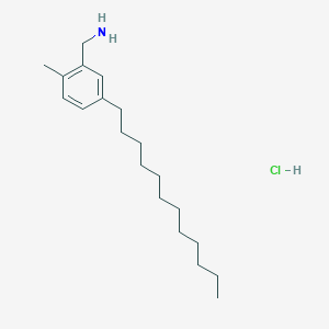 molecular formula C20H36ClN B14376692 (5-Dodecyl-2-methylphenyl)methanamine;hydrochloride CAS No. 90128-64-6