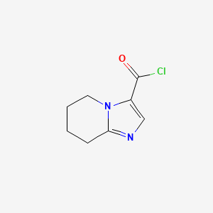 molecular formula C8H9ClN2O B1437670 5,6,7,8-Tetrahydroimidazo[1,2-a]pyridine-3-carbonyl chloride CAS No. 1086375-56-5