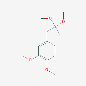 molecular formula C13H20O4 B14376843 4-(2,2-Dimethoxypropyl)-1,2-dimethoxybenzene CAS No. 90176-88-8