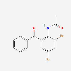 molecular formula C15H11Br2NO2 B14376857 Acetamide, N-(2-benzoyl-4,6-dibromophenyl)- CAS No. 88092-64-2