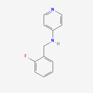 molecular formula C12H11FN2 B1437686 N-[(2-氟苯基)甲基]吡啶-4-胺 CAS No. 1041551-09-0