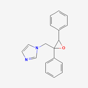 molecular formula C18H16N2O B14376889 1-[(2,3-Diphenyloxiran-2-yl)methyl]-1H-imidazole CAS No. 88630-21-1