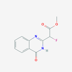 molecular formula C11H9FN2O3 B1437695 Methyl 2-fluoro-2-(4-oxo-3,4-dihydroquinazolin-2-yl)acetate CAS No. 869634-05-9