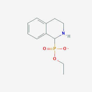 molecular formula C11H15NO3P- B14376977 Ethyl 1,2,3,4-tetrahydroisoquinolin-1-ylphosphonate CAS No. 87992-90-3