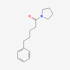 molecular formula C15H21NO B14376983 Pyrrolidine, 1-(1-oxo-5-phenylpentyl)- CAS No. 89414-46-0