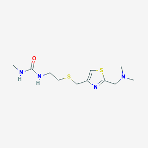 molecular formula C11H20N4OS2 B143770 1-[2-[[2-[(Dimethylamino)methyl]-1,3-thiazol-4-yl]methylsulfanyl]ethyl]-3-methylurea CAS No. 82586-81-0
