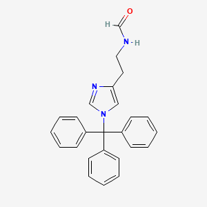 molecular formula C25H23N3O B14377010 N-{2-[1-(Triphenylmethyl)-1H-imidazol-4-yl]ethyl}formamide CAS No. 89912-16-3