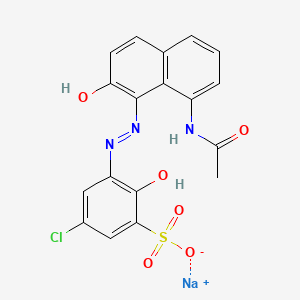 Benzenesulfonic acid, 3-[[8-(acetylamino)-2-hydroxy-1-naphthalenyl]azo]-5-chloro-2-hydroxy-, monosodium salt